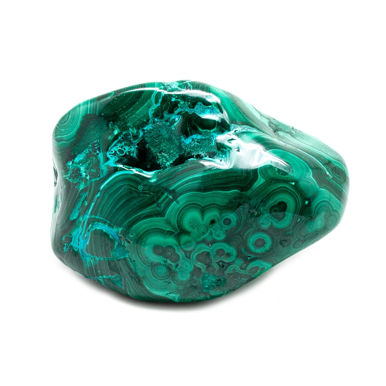 polished malachite