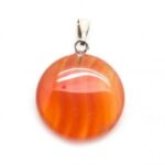 carnelian healing crystal pendant