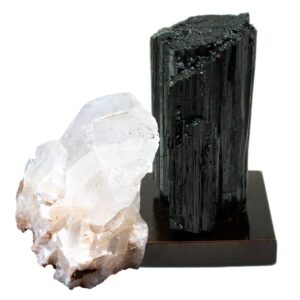 black tourmaline selenite gridding for crystal cleansing ritual
