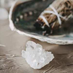 clear quartz with smudge stick chakra balancing crystals