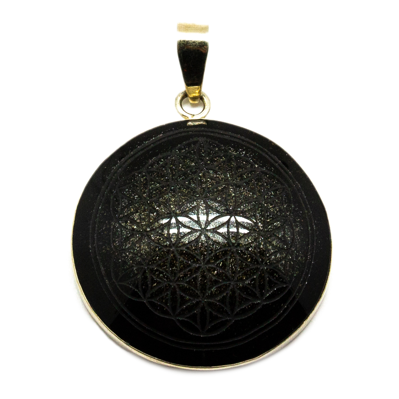 Copper Sheen Obsidian Eye necklace