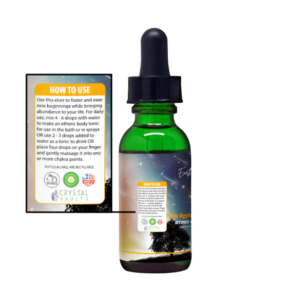 new beginnings and abundance crystal elixir