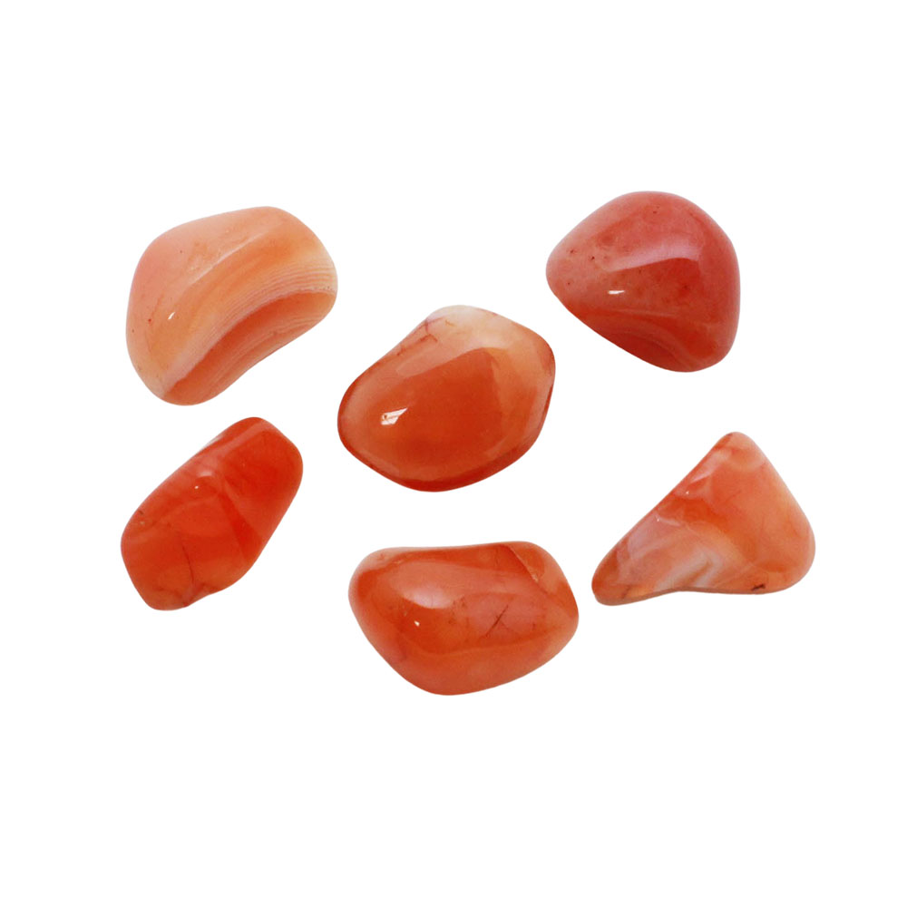 Small Carnelian Tumbles, Carnelian Crystal Grid Set, Tumbled Carnelian