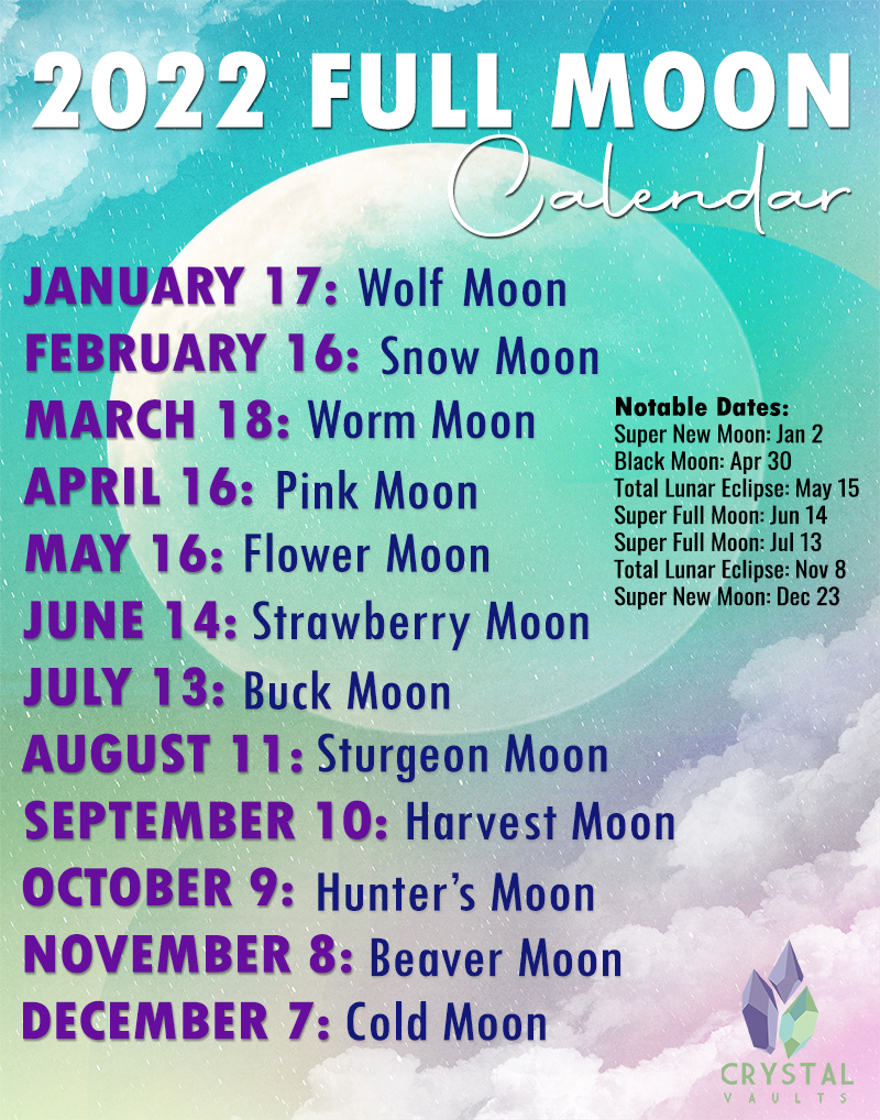 full moon calendar 2022 full moon ritual with crystals