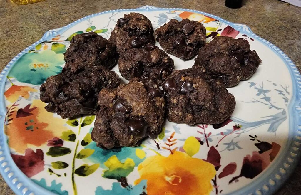 baking with crystals double chocolate bites