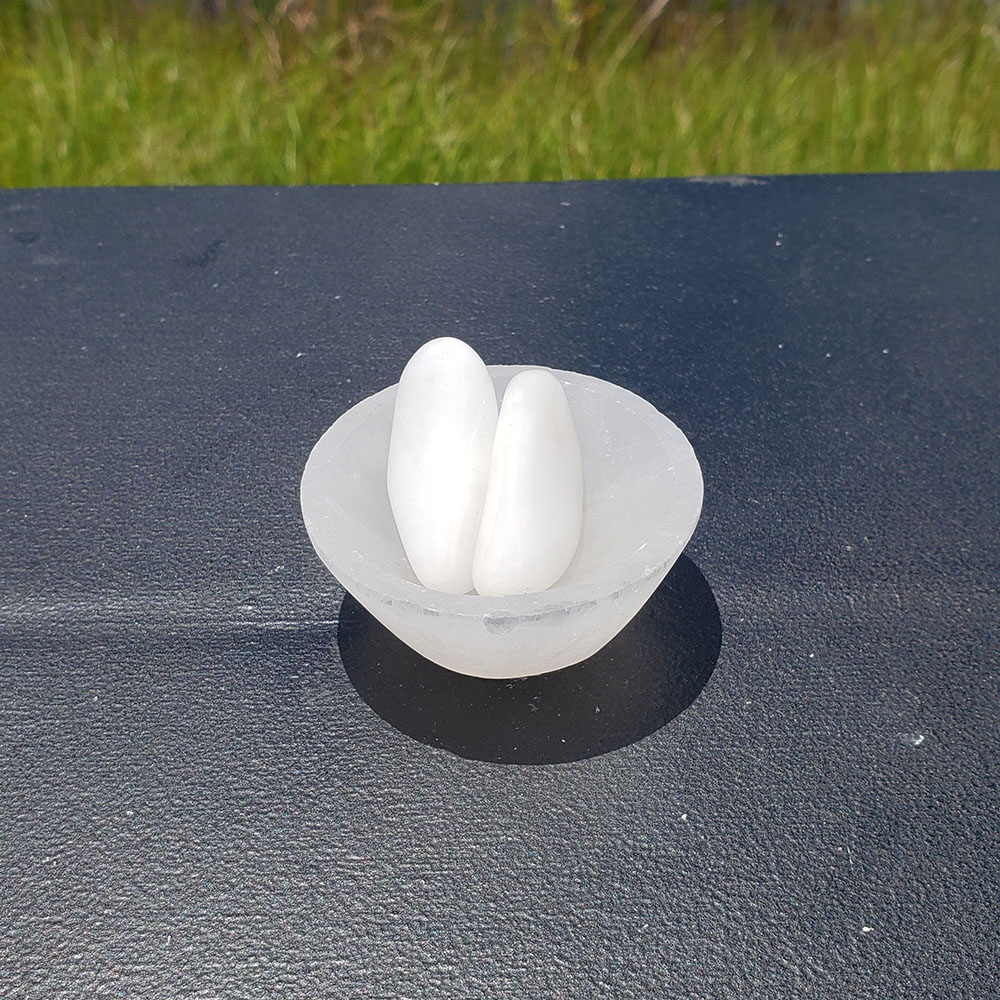 Snow Quartz Aura Pair (Small) - Image 3