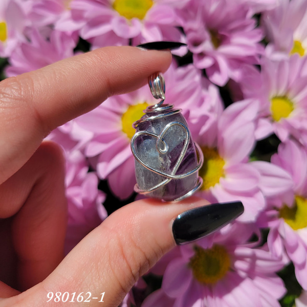 Fluorite Wire Wrapped Pendant