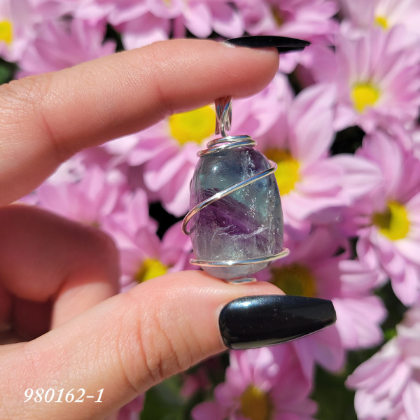 Fluorite Wire Wrapped Pendant - Image 2