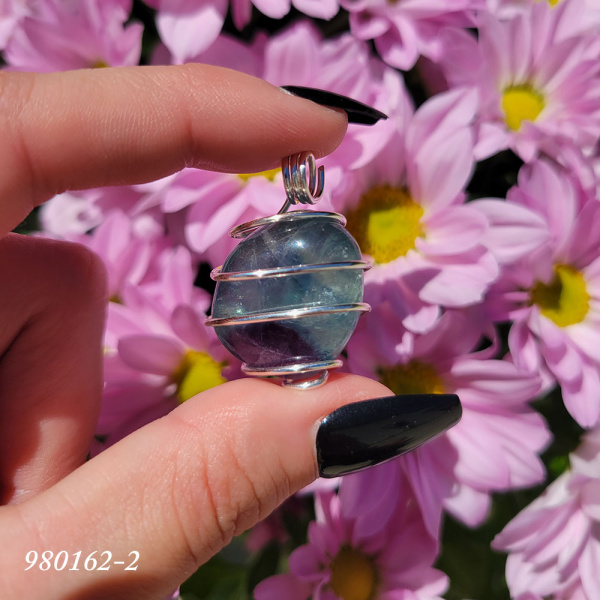Fluorite Wire Wrapped Pendant - Image 3