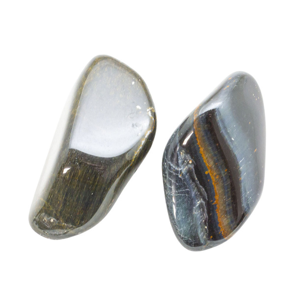 Blue Tiger's Eye Tumbled Pair (Aura Small)