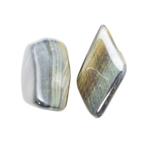 Blue Tiger's Eye Tumbled Pair (Aura Small) - Image 2