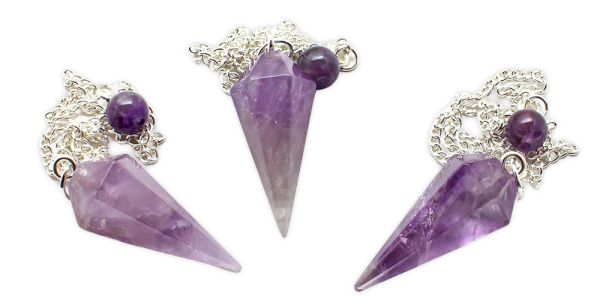 crystal-pendulums-amethyst crystal pendulums