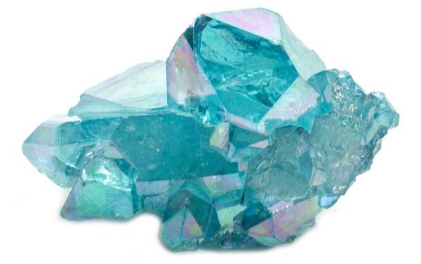 aqua aura quartz man-made crystals