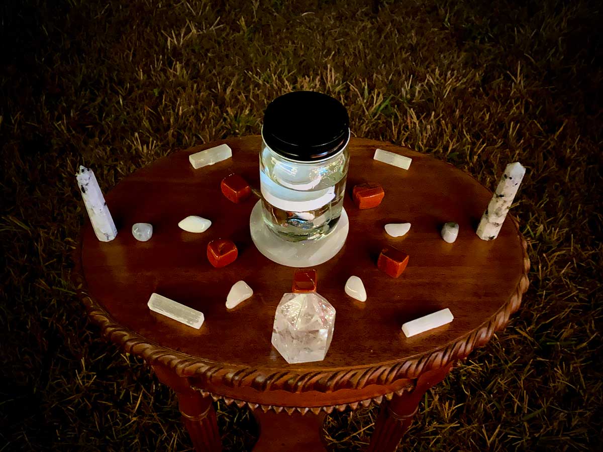 wolf moon ceremony for moon water