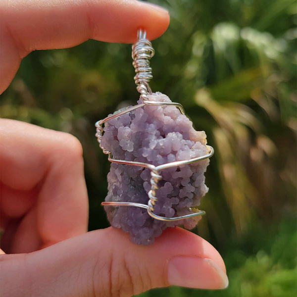 Grape Agate Wire Wrapped Pendant - Image 3