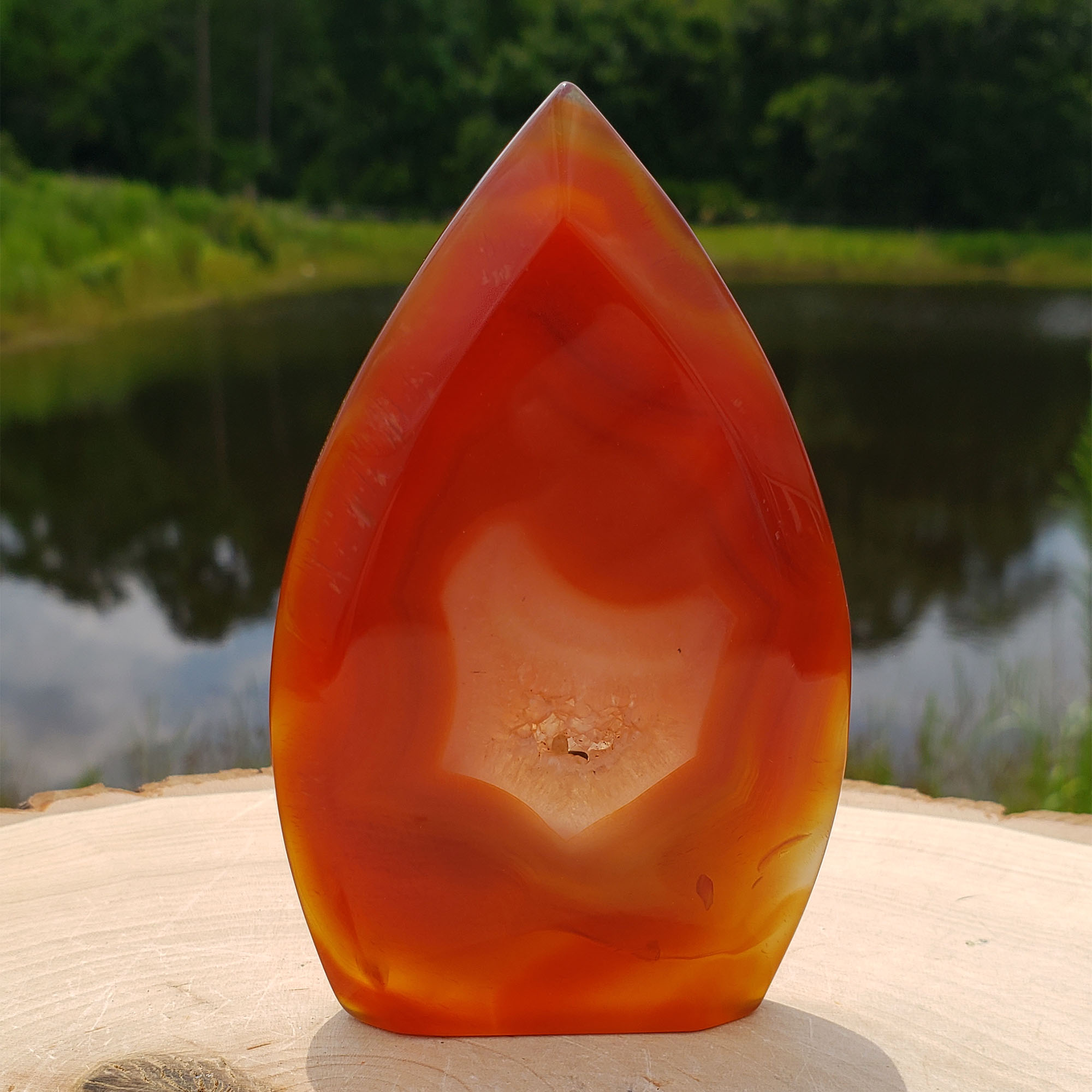 Carnelian Druzy Display Piece