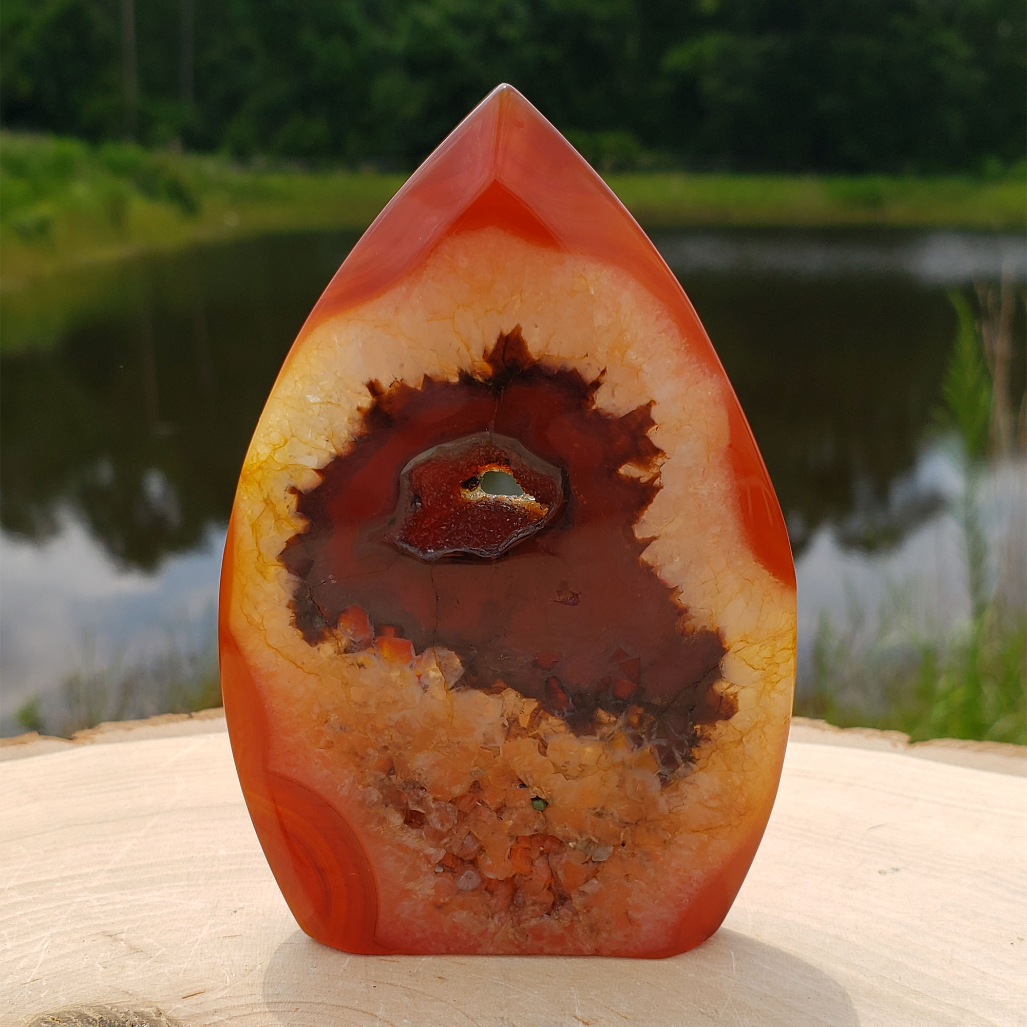 Carnelian Druzy Display Piece