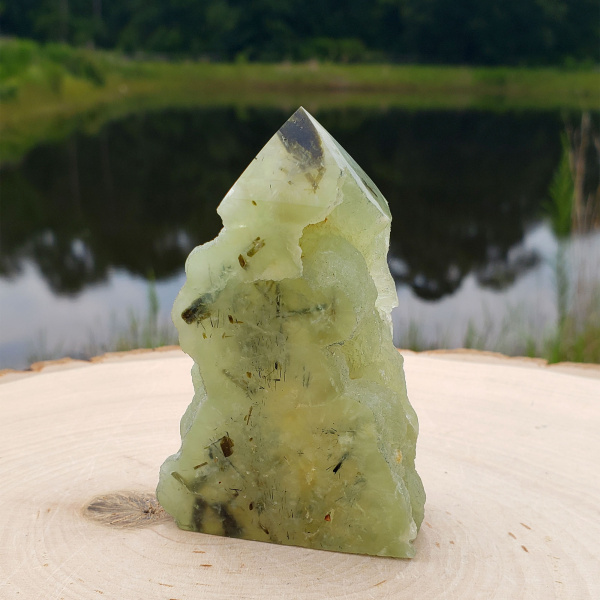 Natural Prehnite Tower