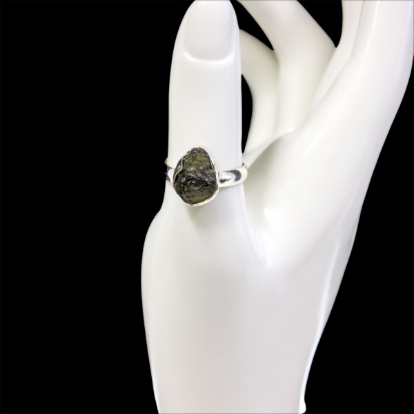 Adjustable Moldavite Ring - Image 2