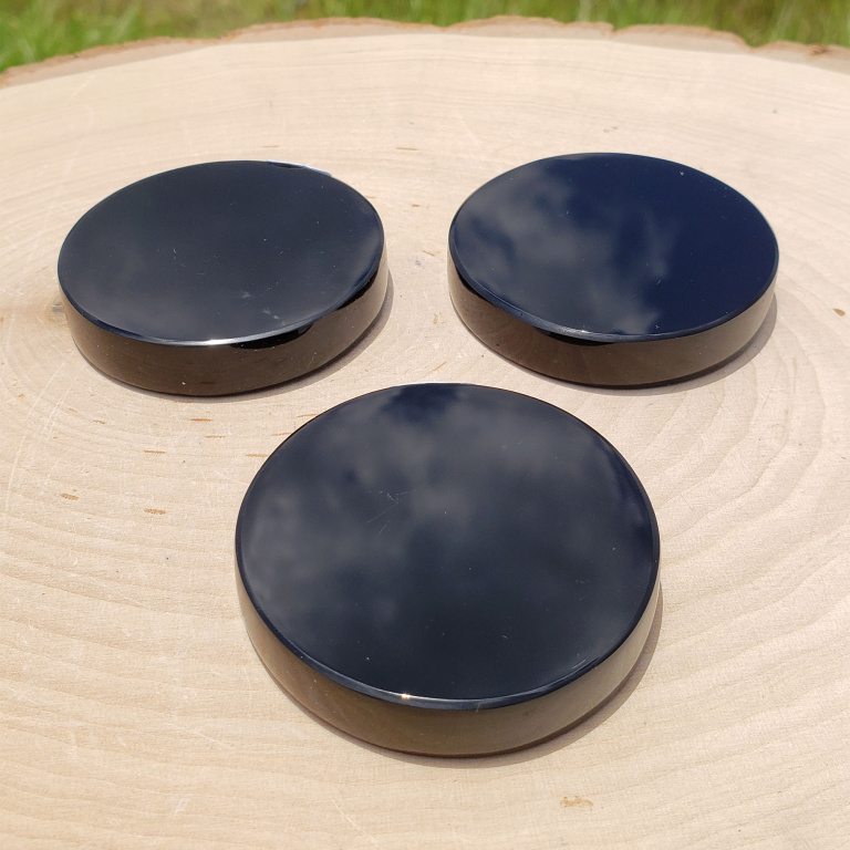 Black Obsidian Scrying Mirror Crystal Vaults