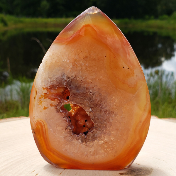 Carnelian Druzy Display Piece