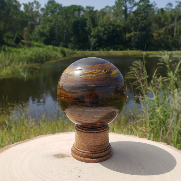 Perfectly Imperfect Tiger's Eye Sphere (100mm)