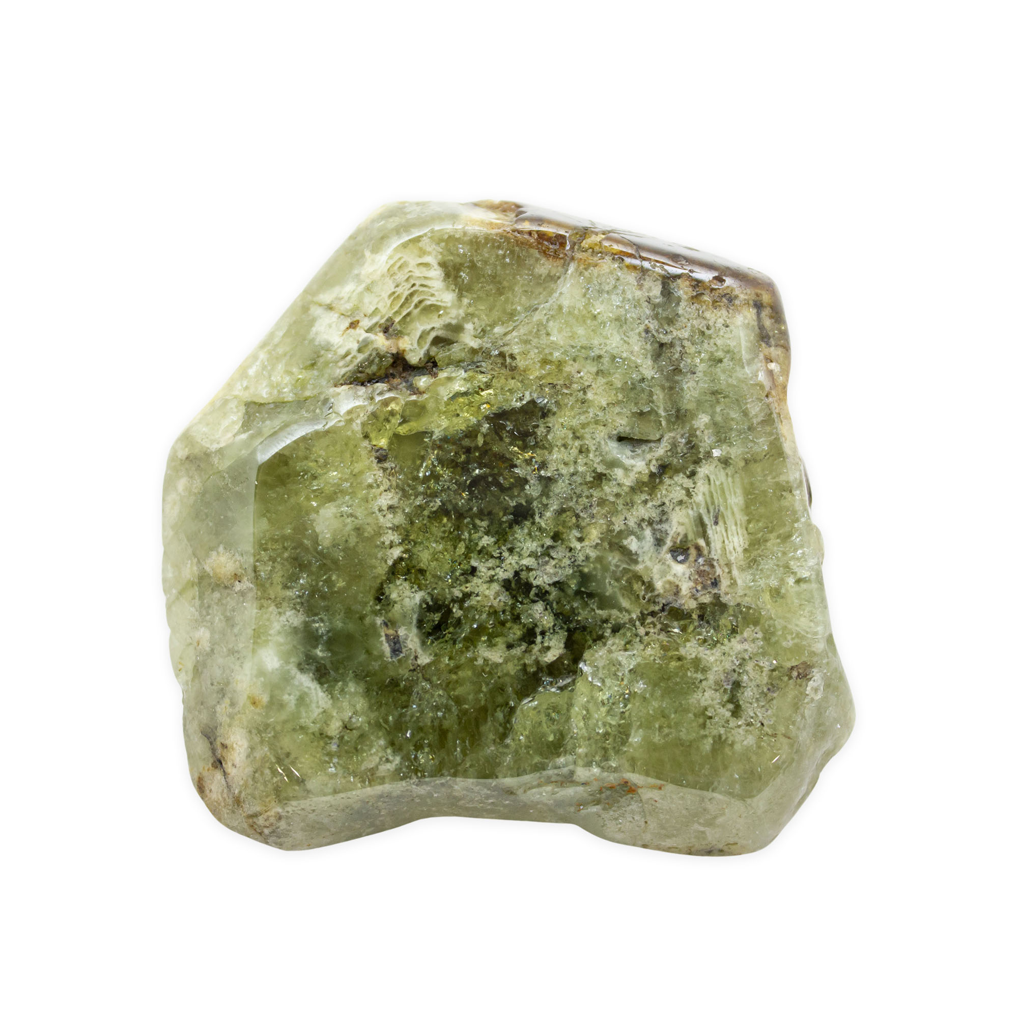 Green Garnet Stone Slice