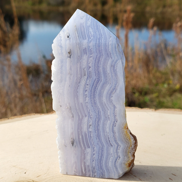 Blue Lace Agate Slab Point