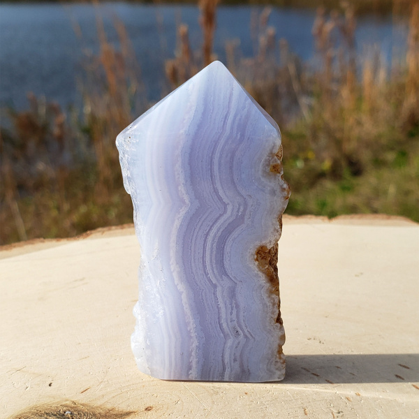 Blue Lace Agate Slab Point