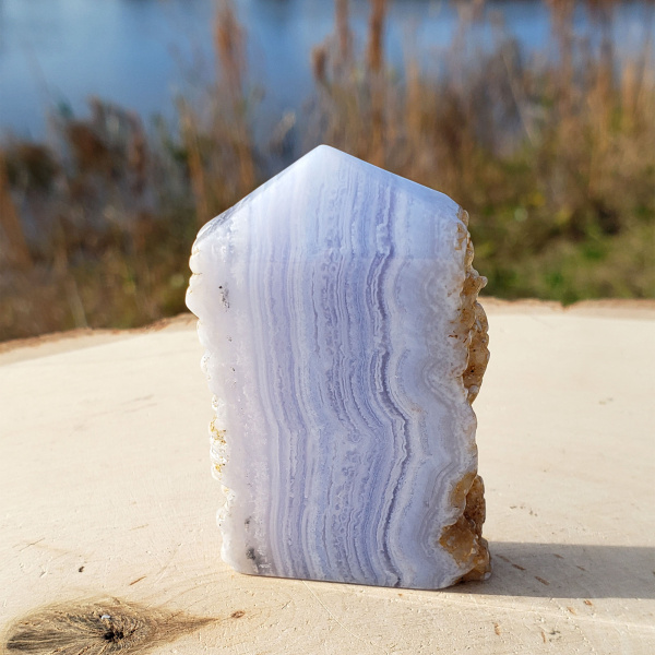Blue Lace Agate Slab Point