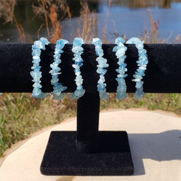 Aquamarine Chip Bracelet
