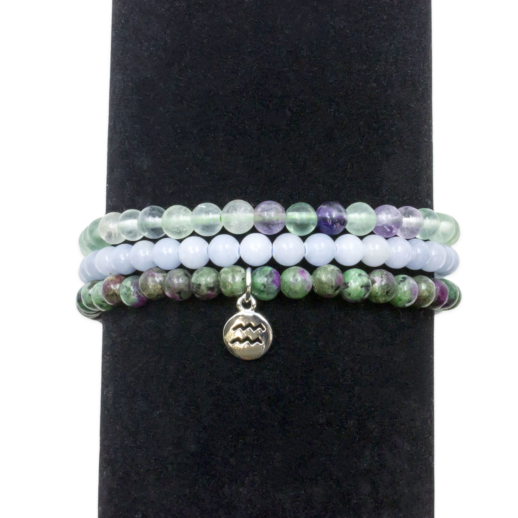 Blue fluorite bracelet -natural gemstone in harmony with nature