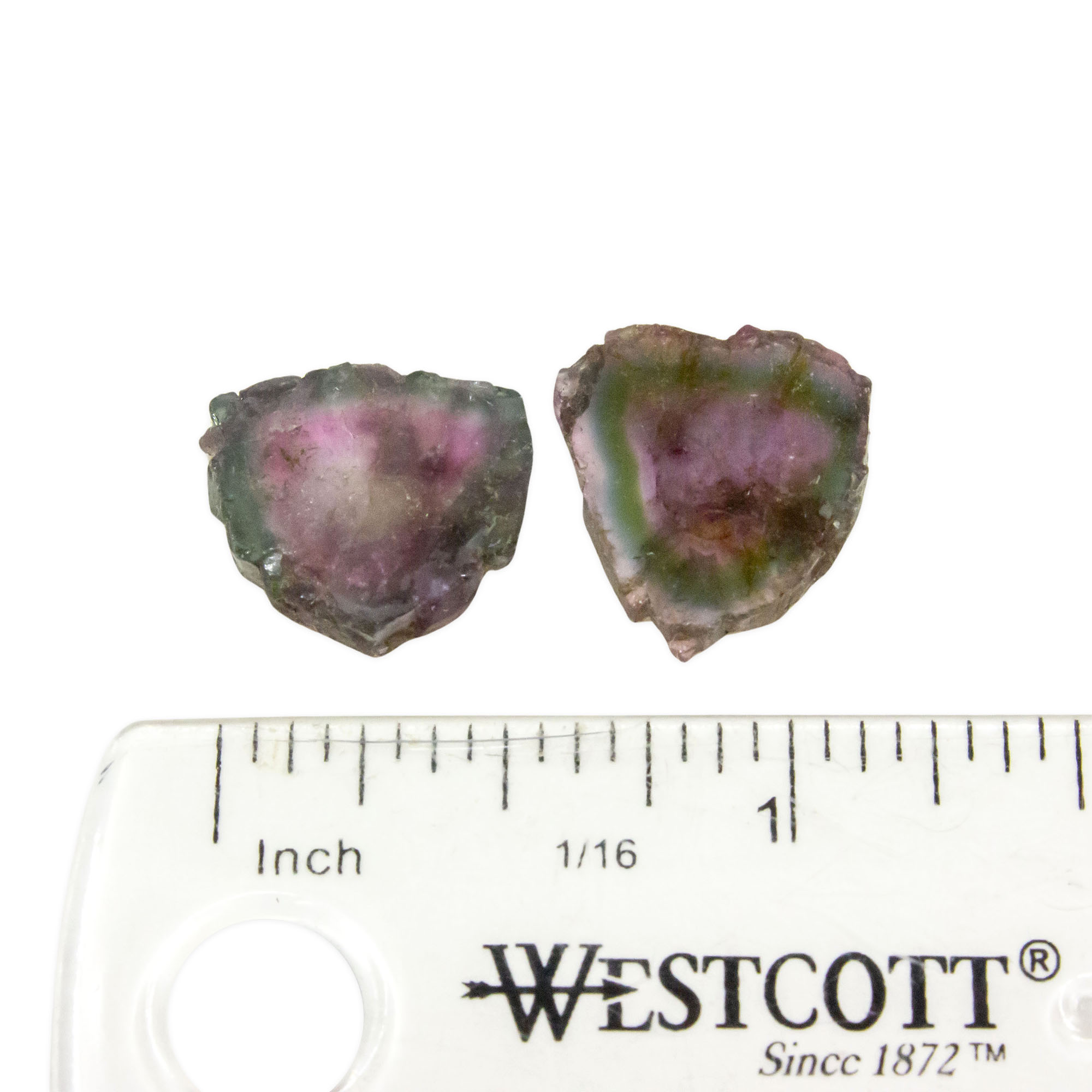 Watermelon Tourmaline Slice Pair - Image 2