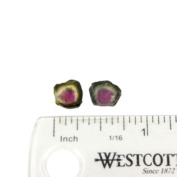 Watermelon Tourmaline Slice Pair - Image 2
