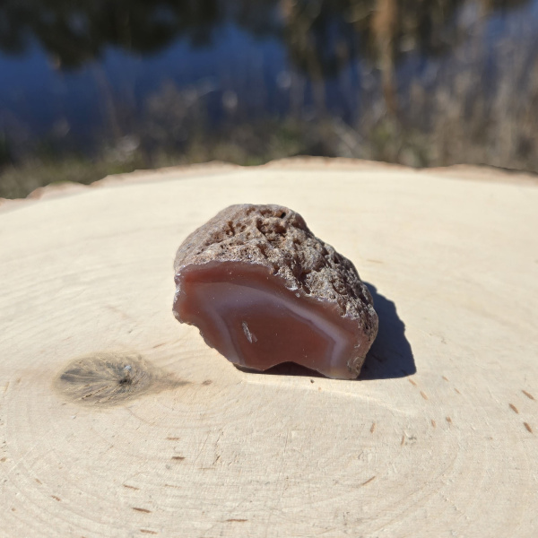 Polished Red Sashe River Agate Nodule - Image 3