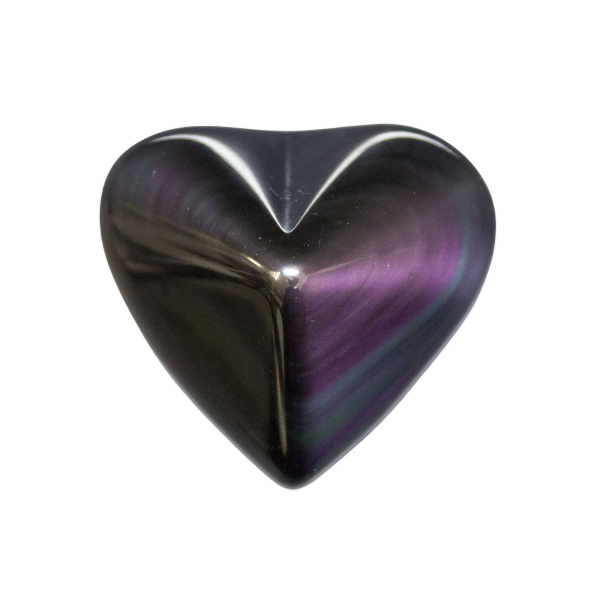 Rainbow Obsidian Heart