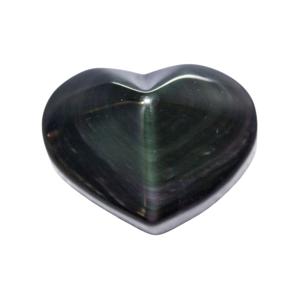 Rainbow Obsidian Heart