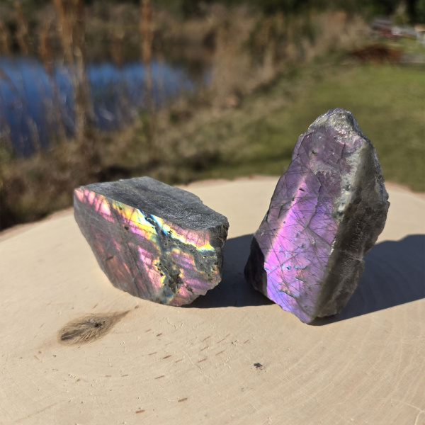 Phoenix Rising Attuned Purple Flash Labradorite Slab Medium - Image 4