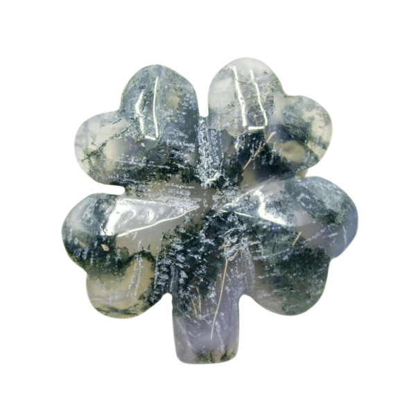 Moss Agate Lucky Clover - Image 3