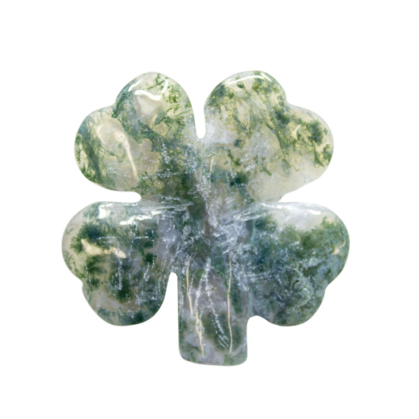 Moss Agate Lucky Clover - Image 2