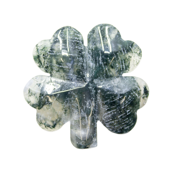 Moss Agate Lucky Clover