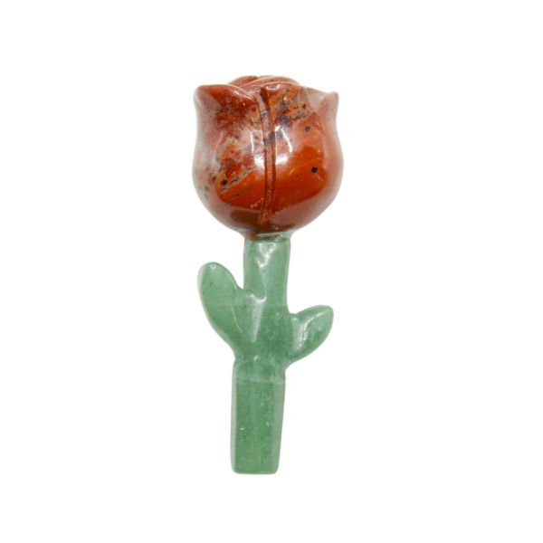 Leap Year Red Jasper + Green Aventurine Rose - Image 4