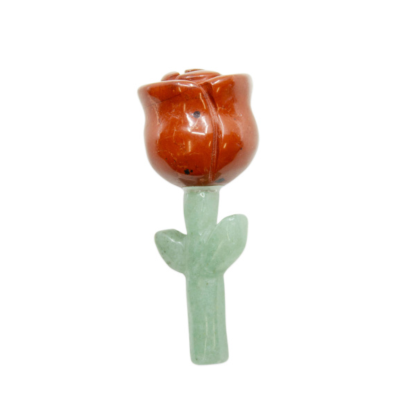 Leap Year Red Jasper + Green Aventurine Rose - Image 5