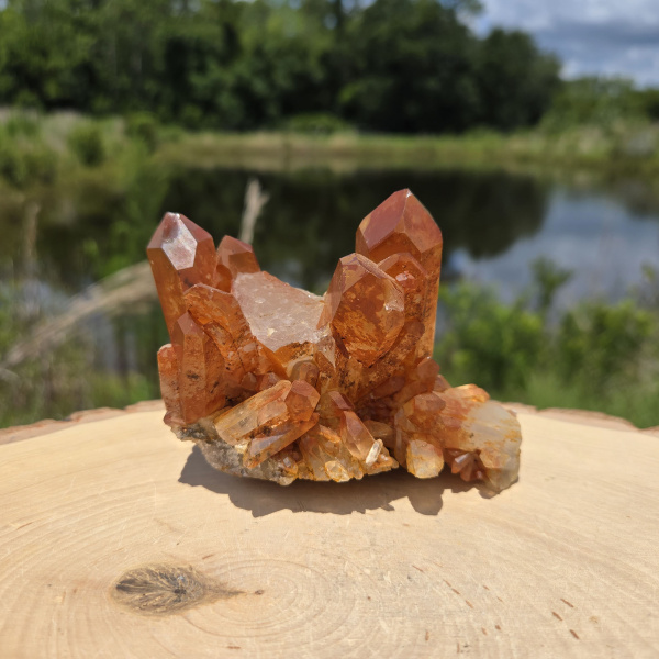 Tangerine Quartz Cluster