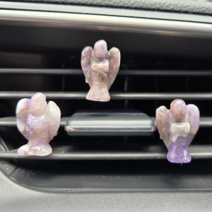 Amethyst Angel Car Vent Clip