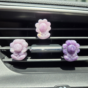 Lepidolite Sunflower Car Vent Clip
