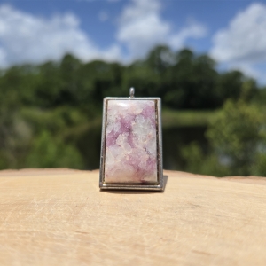 SS Lepidolite Pendant
