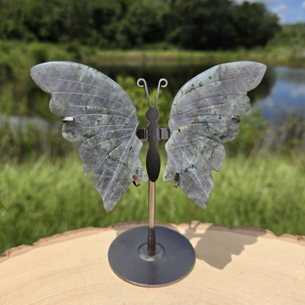 Labradorite Butterfly on Stand