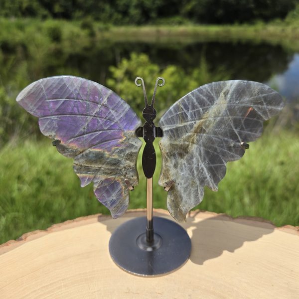 Labradorite Butterfly on Stand