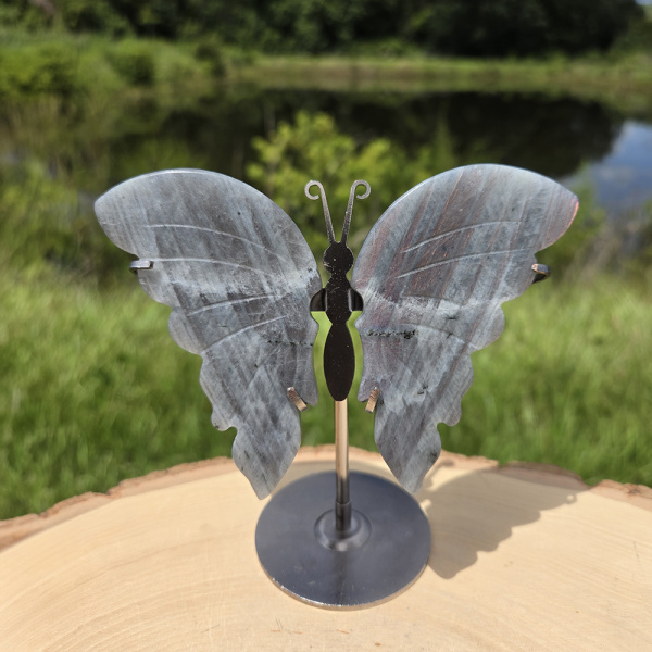 Labradorite Butterfly on Stand